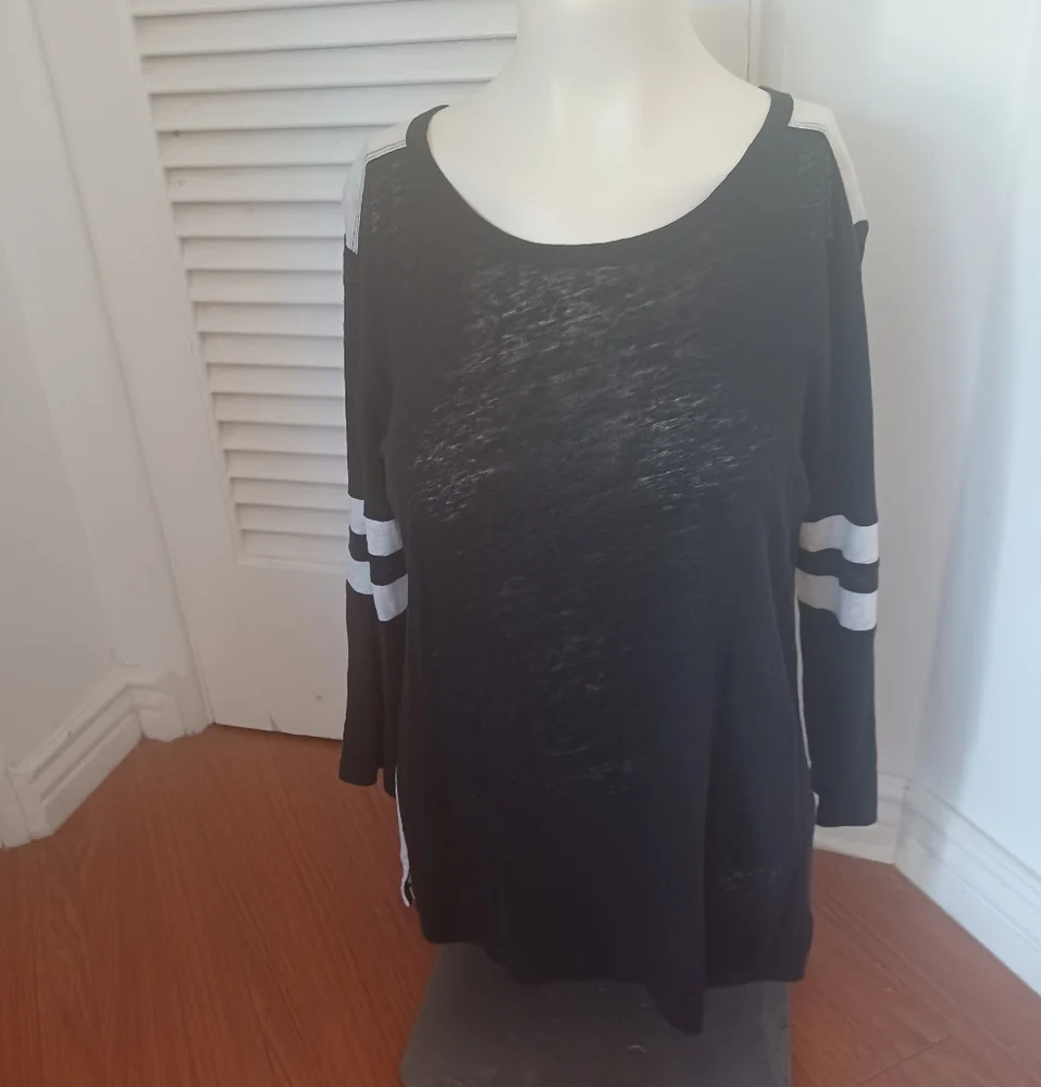 J. Crew women's shirt Top Linen Casual S M Black